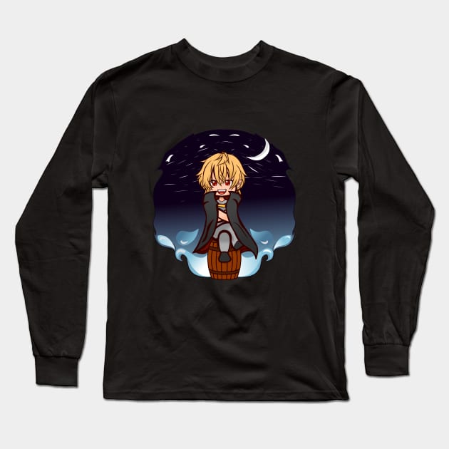 Chibi Vampire Halloween Long Sleeve T-Shirt by AARArt